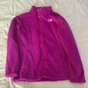 Fuzzy North Face Zip Up